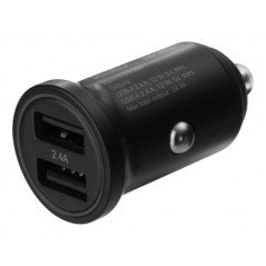 Chargers and Cables - 12/24 V USB-billaddare med dubbla USB-A portar, 24 W svart