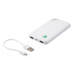 Essentials Durable Powerbank 10.000 mAh, USB-A, hvid