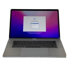MacBook Pro 15-tommer 2018 i7 16GB 512SSD Space Gray (brugt med svag mura over et stort område)