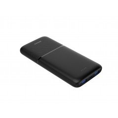Portable batterier - Powerbank 10 000 mAh, 2x USB-A, 1x USB-C, QuickCharge maks. 20W, sort