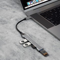 USB-hub - Dudao A16T USB-hub med USB-C til 1x USB 3.0 3x USB 2.0