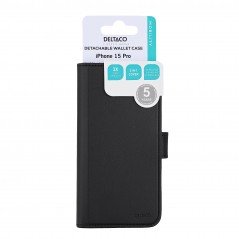 iPhone 15 - Deltaco magnetiskt 2-i-1 plånboksfodral till iPhone 15 Pro