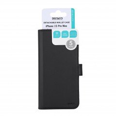 iPhone 15 - Deltaco magnetiskt 2-i-1 plånboksfodral till iPhone 15 Pro Max