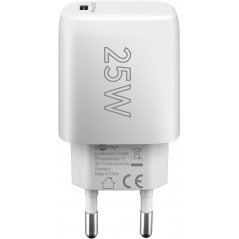 Strømadapter GaN med USB-C PD (Power Delivery) 25W, hurtig opladning