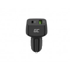 Laddare och kablar - GreenCell billaddare med USB-C och USB-A kontakt 48W (30W PD QC 3.0)