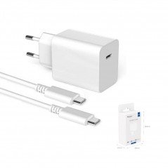 Laddare och kablar - Huntkey nano kompakt strömadapter och laddare med USB-C PD 30W inkl USB-C-kabel