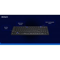 Wireless Keyboards - Deltaco TB-902 trådlöst tangentbord med laddningsbart batteri (Bluetooth & USB)