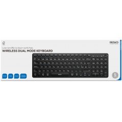 Trådlösa tangentbord - Deltaco TB-902 trådlöst tangentbord med laddningsbart batteri (Bluetooth & USB)