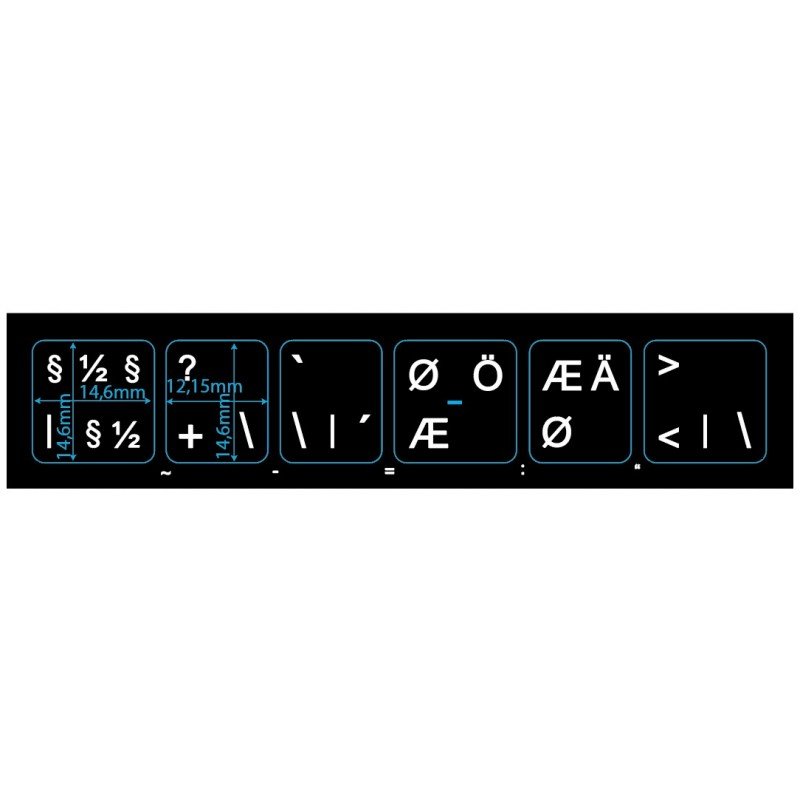 Övriga tillbehör - Klistermärken för vissa Dell tangentbord nordisk layout (SE/DK/NO/FI) 6-keys