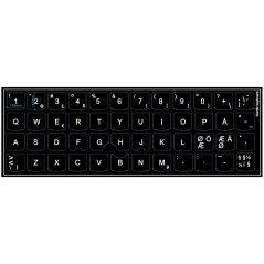 Øvrigt tilbehør - Klistermærker til nordisk (Lenovo) (DK/SE/NO/FI) tastatur, Black