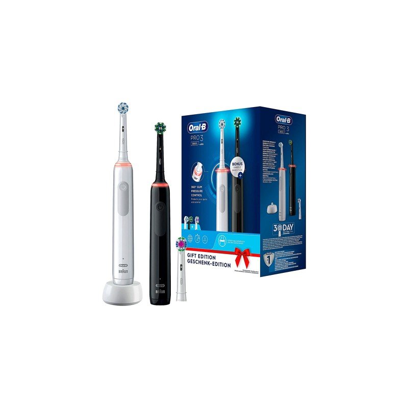 Personlig pleje - Oral-B PRO 3 3900 elektrisk tandbørste i to-pakning