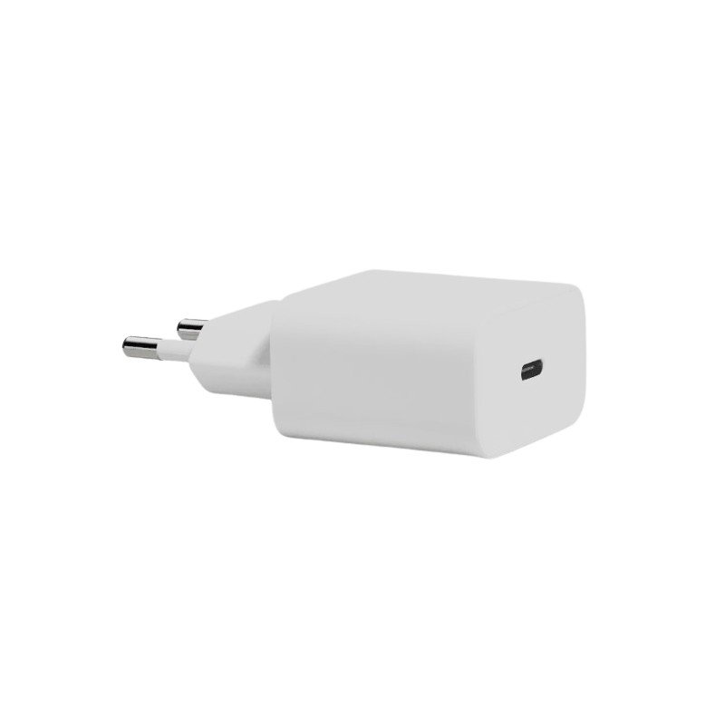 Phone Wall charger - Universal 18W USB-C väggladdare, vit (bulk)