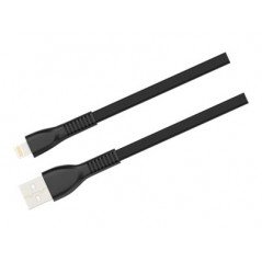 Opladere og kabler - Havit sort fladt lightning-kabel til iPhone & iPad 1 meter