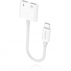 Dudao L13C USB-C till 2x USB-C-adapter för hörlurar och laddning