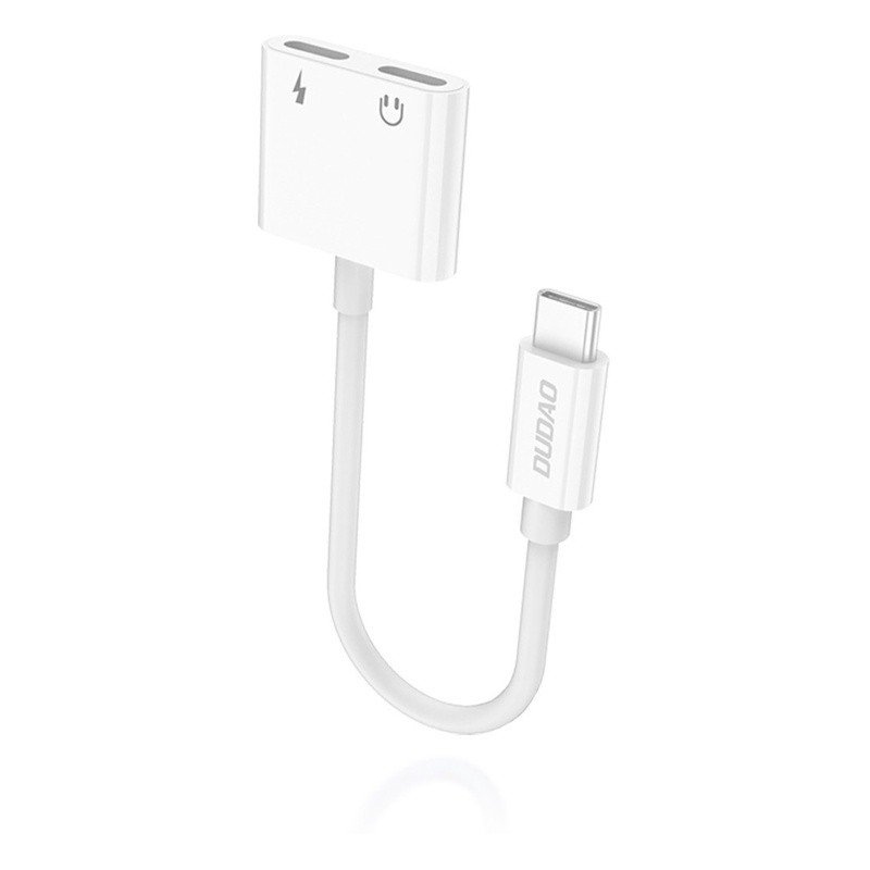 USB-C - Dudao L13C USB-C till 2x USB-C-adapter för hörlurar och laddning
