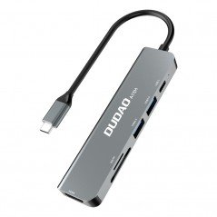 Dudao USB-C-hubb 6-i-1 Multiport till HDMI/SD-kort/USB-adapter 60W PD