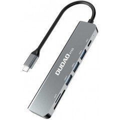 Dudao USB-C-hubb 6-i-1 Multiport till USB-C/3xUSB 3.0/SD-kort-adapter