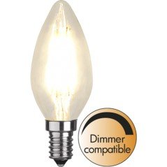 Dimbar LED-lampa sockel E14 40W C35 clear glass 2700K