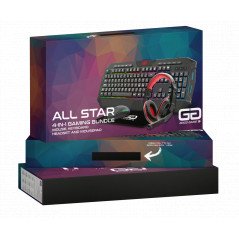 Good Game Gaming-bundle 4-i-1 med headset, tangentbord, mus & musmatta (skadad box)