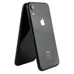 Brugt iPhone - iPhone XR 128GB Black med 1 års garanti (brugt) (revnet bagside med skal på, NY skærm)