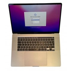 Brugt MacBook Pro - MacBook Pro 16-tommer 2019 i9-9980H 16GB 512GB SSD Space Grey (brugt med små mærker på skærm og skygge på låget)