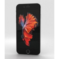 Used iPhone - iPhone 6S 32GB space grey med 1 års garanti (beg med fläck på skärm) (nytt batteri)