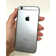 Used iPhone - iPhone 6S 32GB space grey med 1 års garanti (beg med fläck på skärm) (nytt batteri)