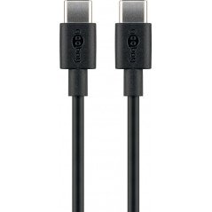 USB-C till USB-C laddkabel och synkkabel upp till 60W, svart (begagnad)