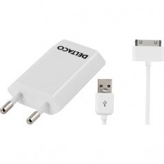 Opladere og kabler - USB oplader og iPhone-kabel