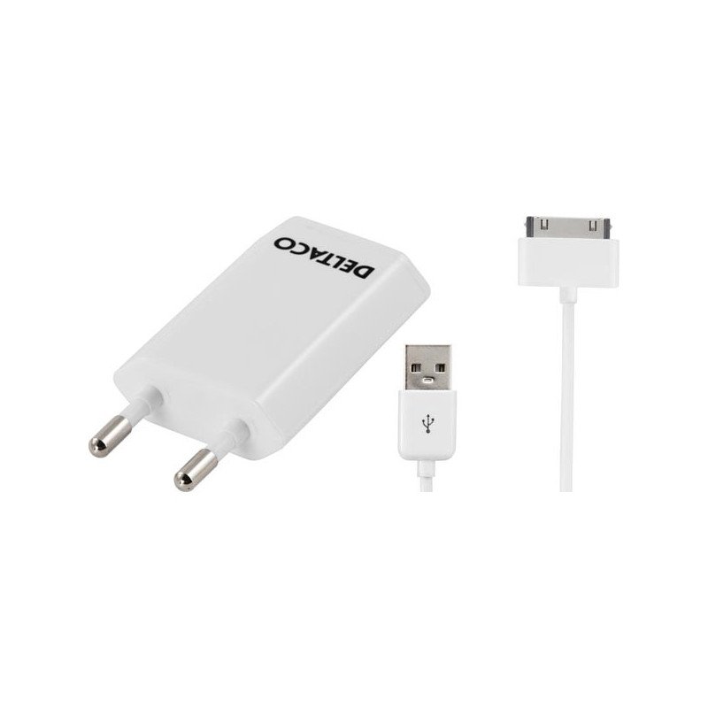 Opladere og kabler - USB oplader og iPhone-kabel