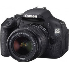 Digitalkamera - Canon EOS 600D + 18-55 / 3.5-5.6 IS + remote og 2 batterier