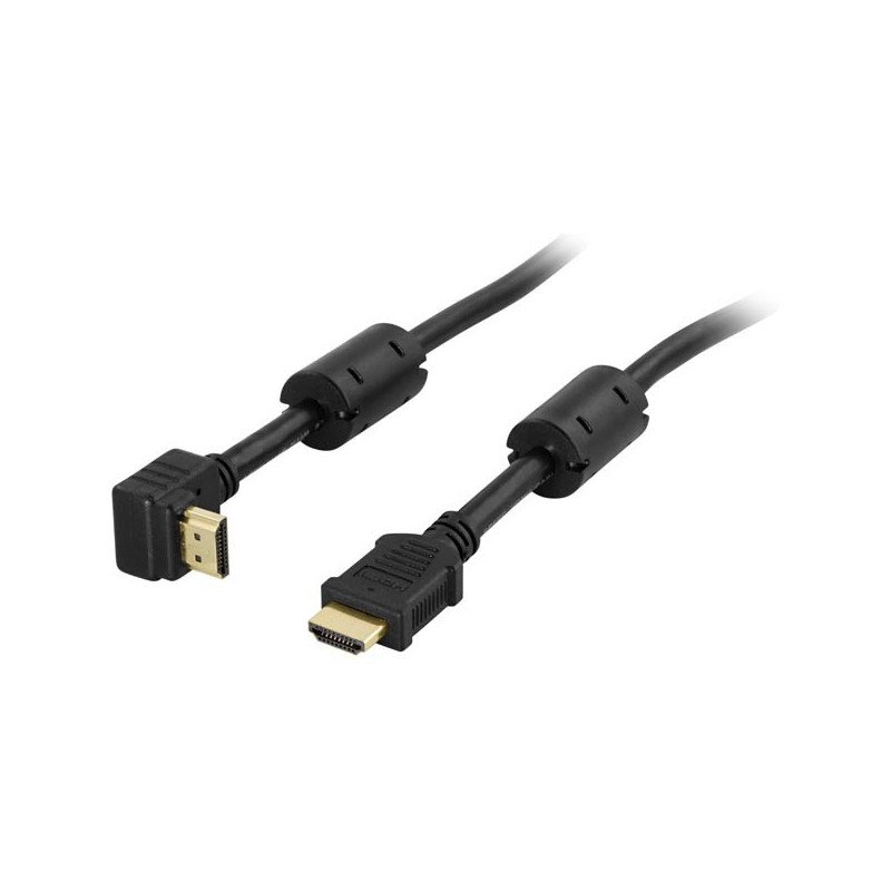 Skärmkabel & skärmadapter - Vinklad HDMI-kabel 10 meter