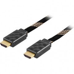 Skærmkabel & skærmadapter - Flad flettet HDMI-kabel