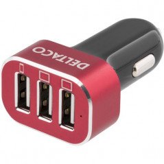 Opladere og kabler - Bil oplader med 3 USB-stik