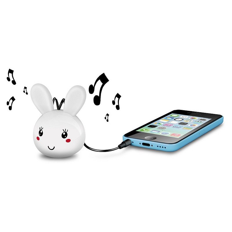 Bærbare højttalere - Cute Mini Speaker hvid kanin