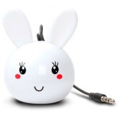 Portabla högtalare - Söt minihögtalare vit kanin
