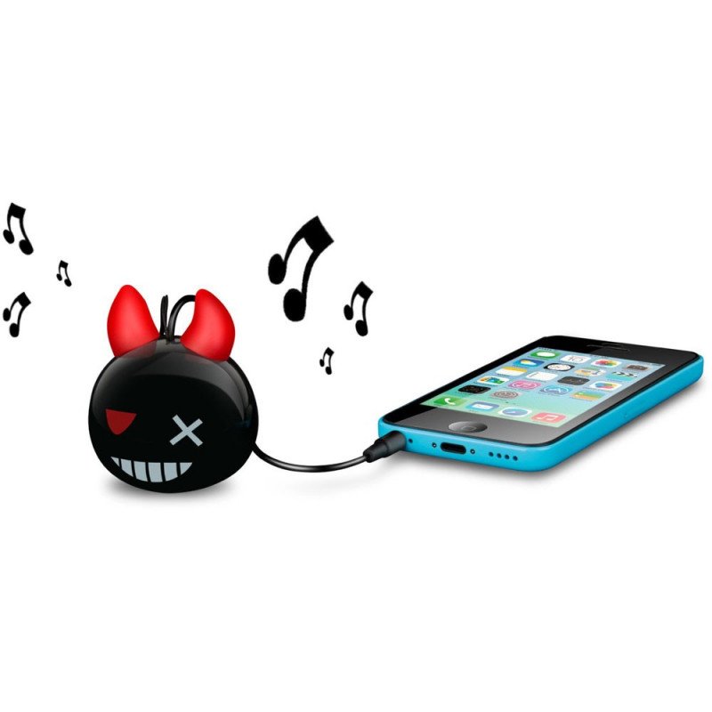 Bærbare højttalere - Sød mini-speaker sort djævel