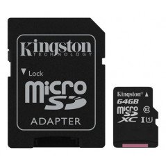 Minneskort - Kingston microSDXC + SDXC 64GB (Class 10)