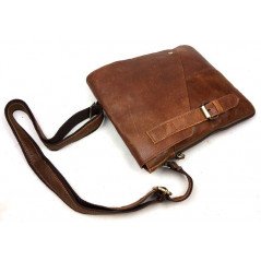 Stilfuld computertaske online - Messenger bag i brunt läder
