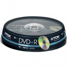 Brændere HD og Blu-ray - TDK DVD+R 4.7GB 10-p cakebox