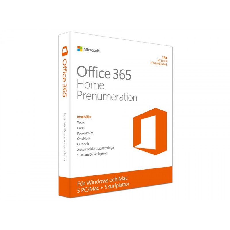Microsoft Office - Microsoft Office 365 Home för 5 datorer i 1 år