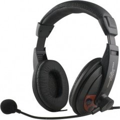 Chatheadset - Deltaco headset med 2x 3.5 mm AUX anslutning