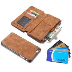 Skal och fodral - Plånboksfodral i läder till iPhone 7