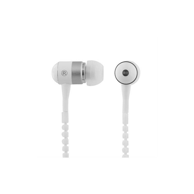 In-ear - Zipper In-ear-headset från Streetz Vit