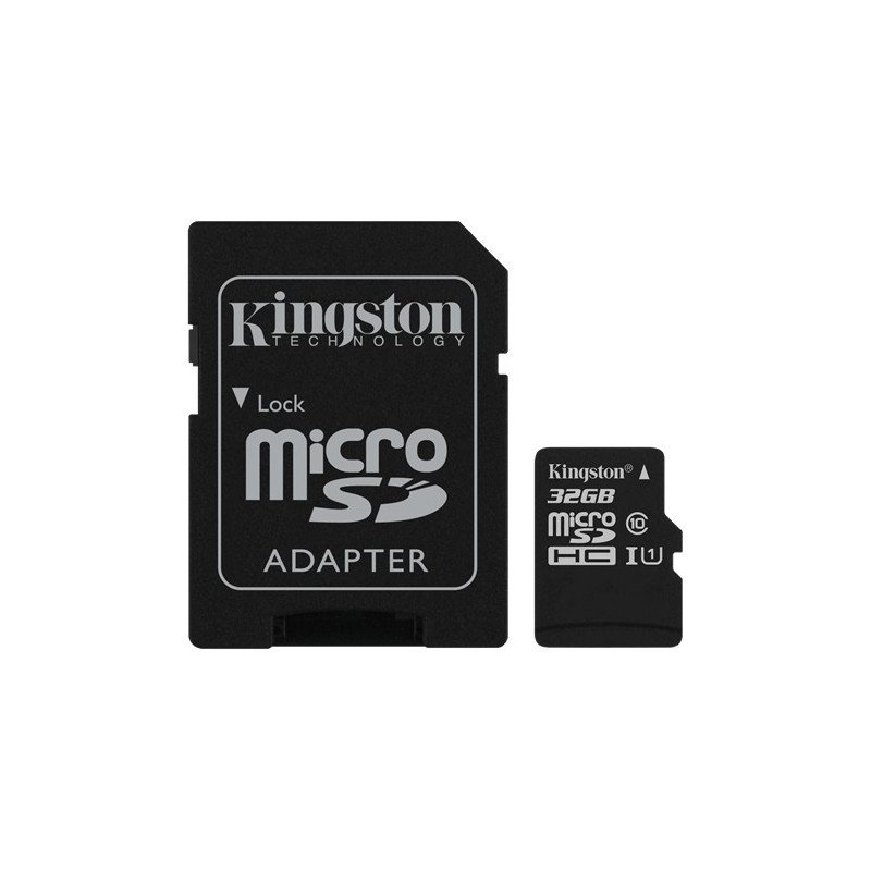 Memorycard - Kingston microSDHC + SDHC 32GB (Class 10)