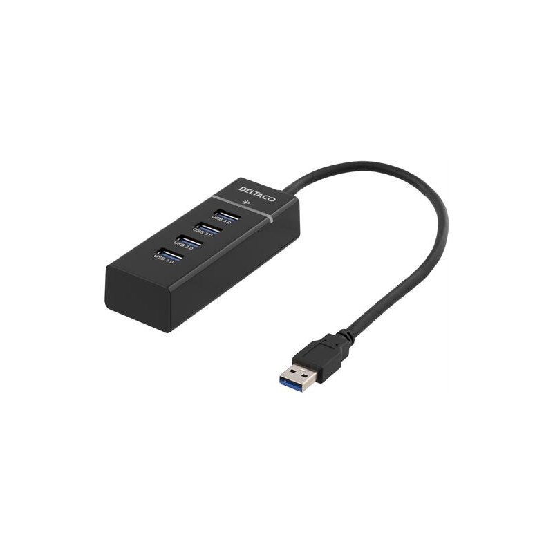 USB cable and USB hub - USB 3.0-hubb med 4 portar