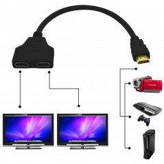 Skærmkabel & skærmadapter - 1 HDMI ind til 2 HDMI ud