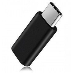 Laddare och kablar - micro-USB till USB-C adapter svart färg