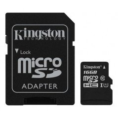 Minneskort - Kingston microSDHC + SDHC 16GB (Class 10)