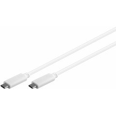 USB-C till USB-C 3.2 Gen 1 kabel vit 60W